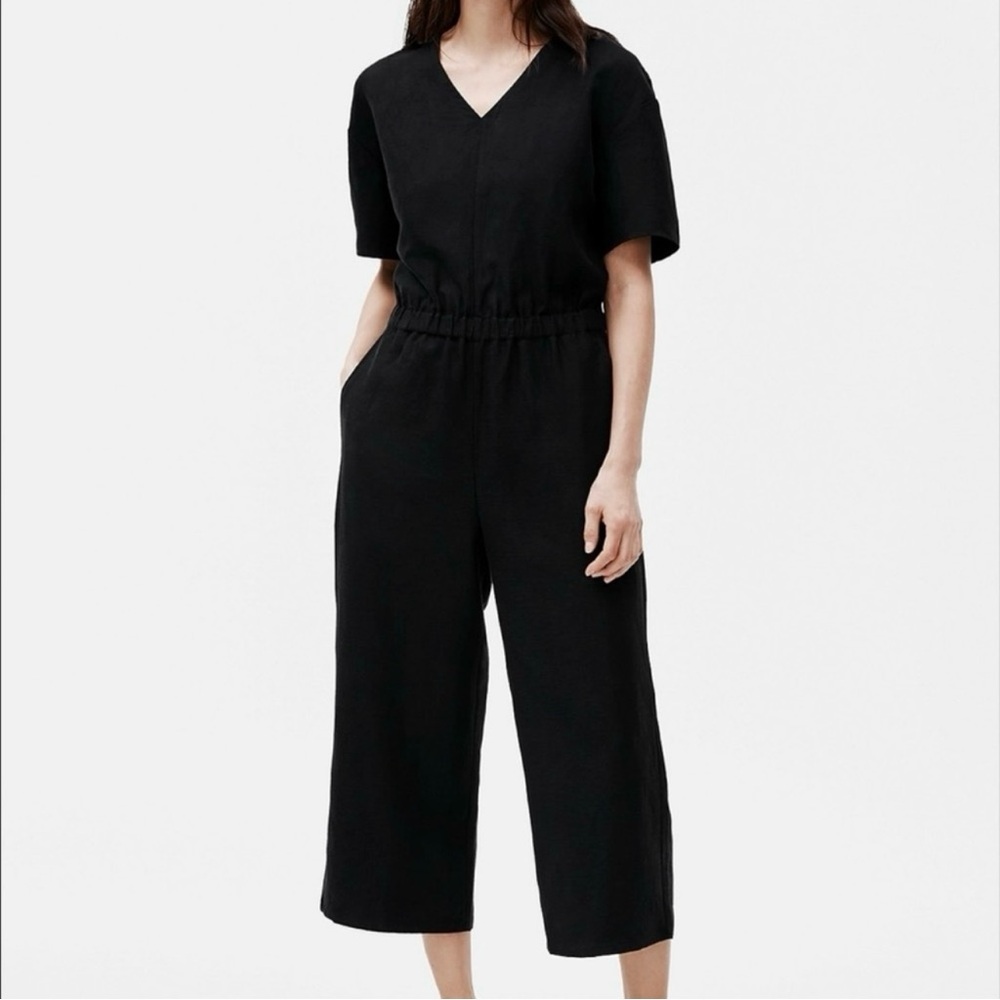 Eileen Fisher Tencel & Organic Linen Slub Jumpsuit